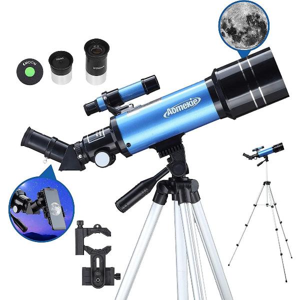 Gutos telescoop 70/400 telescoop Telescoop Astronomische telescoop voor kinderen Beginnende amateurastronomen met aluminium statief, smartphone-adapter en maanfilter, telescoop, microscoop, sterrenkijker