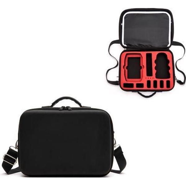 Multifunctionele PU-schouderopbergtas Koffer met schot voor DJI Mavic Mini 2 (rode voering)