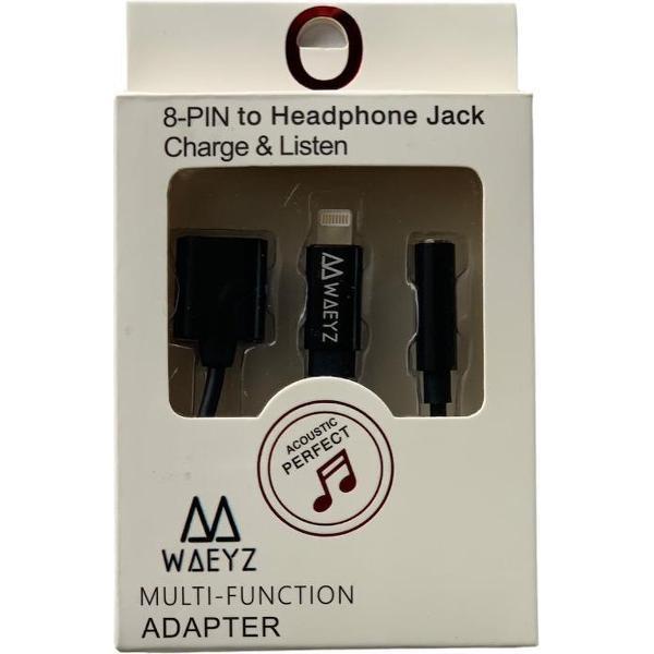 Apple iPhone Lightning Audio en Opladen Splitter Lightning naar jack 3.5 mm en USB 2-1 voor muziek beluisteren en opladen voor iPhone 7/7plus/8/8plus/X/Xs/XsMax/XR/11/11Pro/11ProMax/12/12pro iPad Ipod