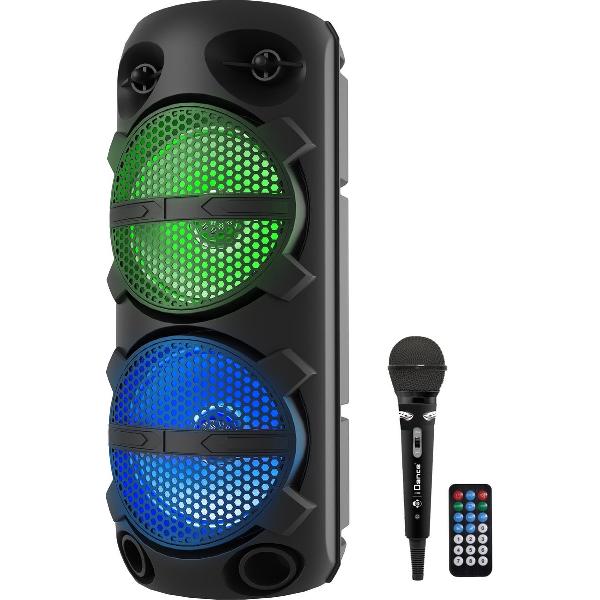 iDance TYPHOON200 Party Speaker – Draagbare Bluetooth Speaker met Discolicht – 200 Watt – Met Microfoon en Afstandsbediening