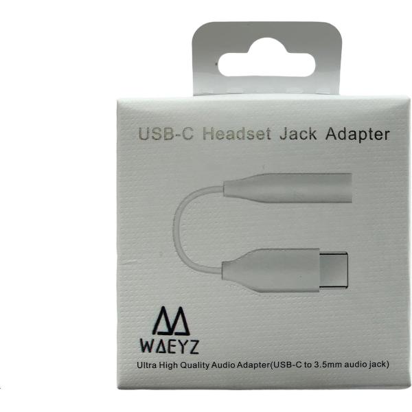 Waeyz Aux 3.5 mm jack naar USB-C adapter voor Android Samsung/Huawei/HTC Android audio kabel voor muziek luisteren