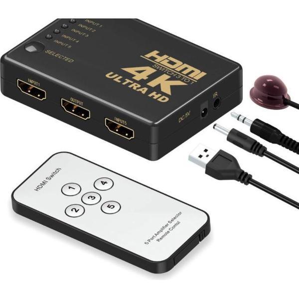 Astilla | 5 in 1 HDMI Switch Splitter | 5 poorts HUB met afstandsbediening
