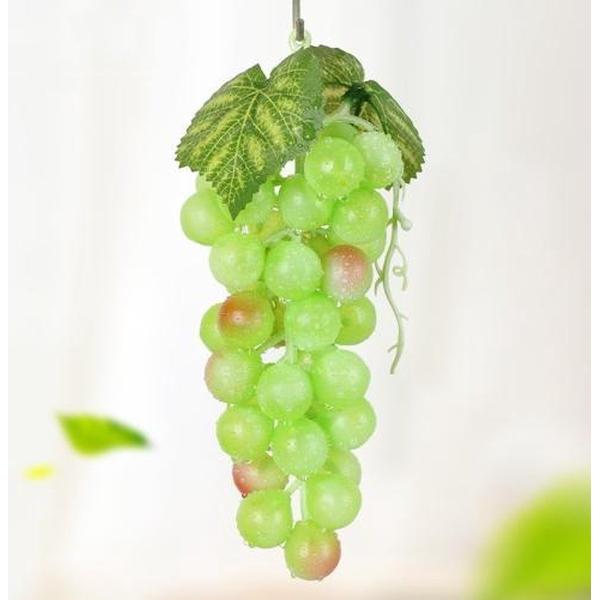 4 Trossen 36 Groene Druiven Simulatie Fruitsimulatie Druiven PVC met Crème Grape Shoot Props