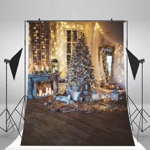 Verjaardagsfeestje Spel Opknoping Doek Kerstboom Achtergrond Doek Fotografie Studio Rekwisieten, Afmeting: 80cm x 120cm