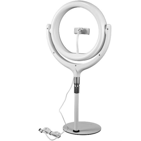 Bresser Ringlamp - BR-RL10B Wit - Stijlvol Metalen Frame & Dimbaar