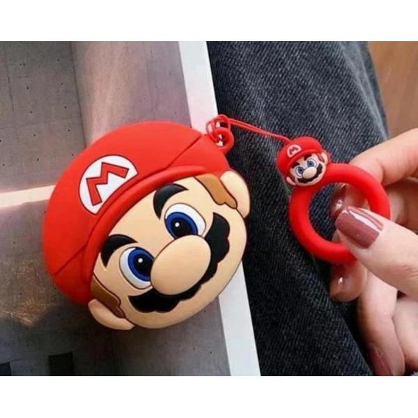 Siliconen Bescherm AirPods Case Cover Pro- Beschermhoes - Mario - 3D AirPods Hoesje - Geschikt voor Apple AirPods Pro