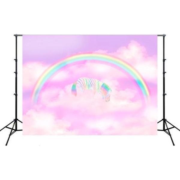 2.1mx 1.5m Eenhoornfotografie Achtergronddoek Verjaardag Thema Feest Foto Achtergronddoek (W038)