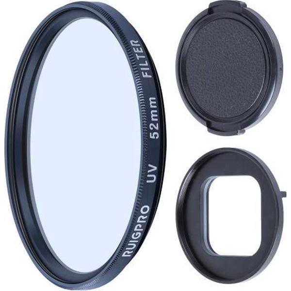 RUIGPRO voor GoPro HERO9 Zwart Professioneel 52 mm UV-lensfilter met filteradapterring en lensdop
