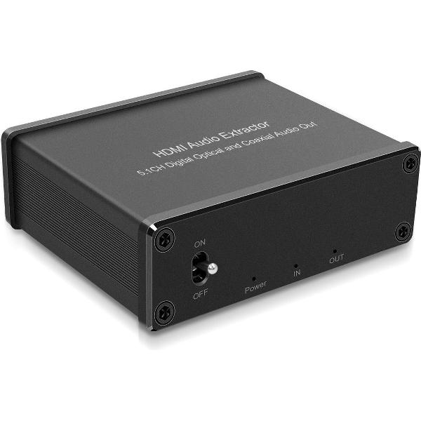 NÖRDIC SGM-113 HDMI Audio Extractor HDMI naar HDMI - 4K in 60 Hz - Toslink - Zwart