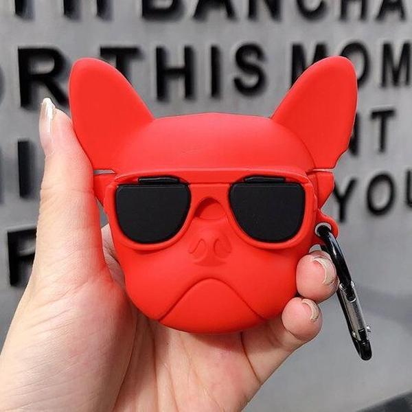 Airpods Hoesje | Airpods Case | Dieren | French Bulldog | Frenchie | Rood | Vaderdag Kados | Vader Cadeautjes | Geschenk