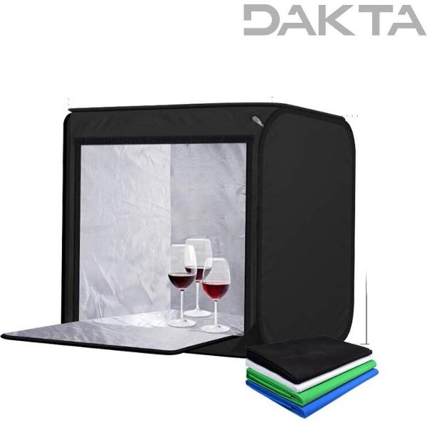 Dakta® Lightbox | Studiolamp | Opvouwbaar | Fotografie | Studio | Fotografie accessoires | Lampen | Mini | Verlichting | Portret | Ringlight | Fotostudio | Led | Tent