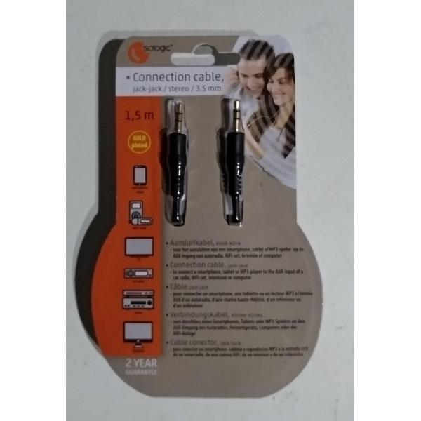 AUX kabel Stereo 1,5 mtr 3,5 mm connectie kabel