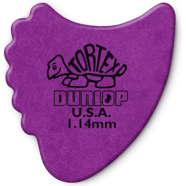 Dunlop Tortex® Fin 1.14mm Paars 6-pack