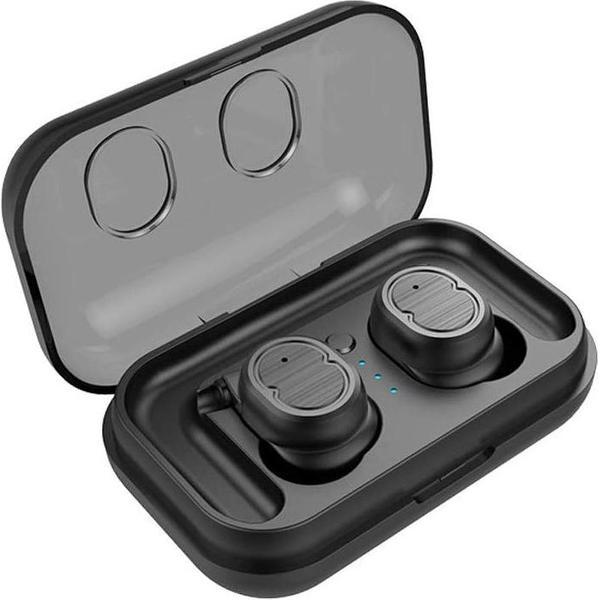 DrPhone GearX8 – Draadloze Earbuds met oplaadcase – Bluetooth 5.0 – IPX5 Waterdicht – Zwart