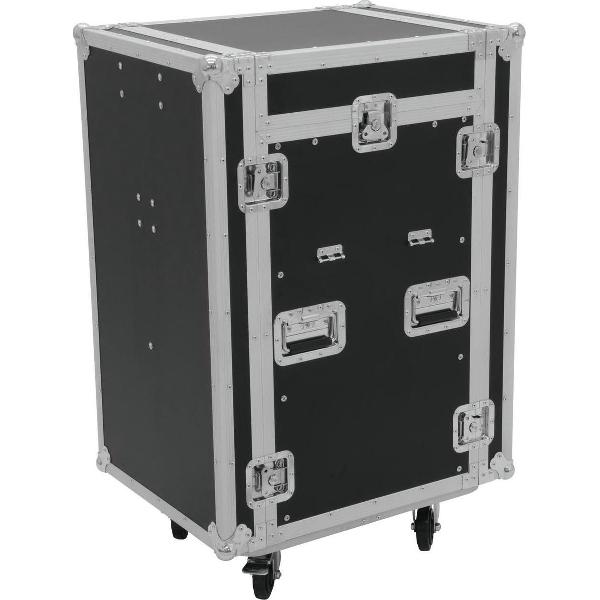 Roadinger flightcase 19 inch met tafel TD-3 with wielen