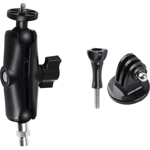 M10 9cm drijfstang vaste houder voor motorfietsbevestiging met statiefadapter en schroef voor DJI Osmo Action, GoPro HERO8 zwart / HERO7 / 6/5, Xiaoyi en andere actiecamera's (zwart)