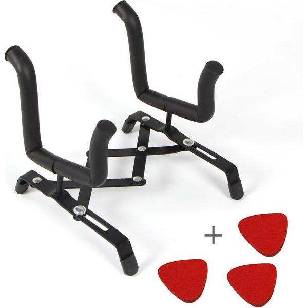 Ukelele standaard + 3 Vilten Plectrums - Ukulele statief - Banjolele houder - Viool standaard -