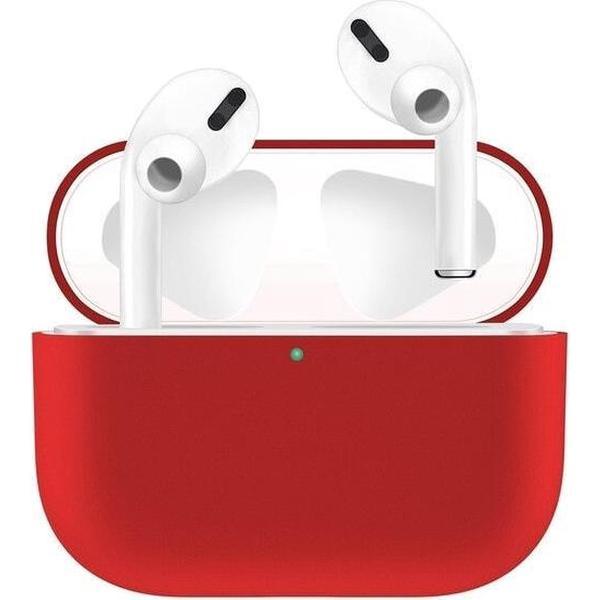 KELERINO. Siliconen Case voor Apple AirPods Pro - Hoesje - Rood