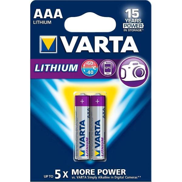 Varta Batterijen - Aaa Micro - Lithium Professioneel - 2 Stuks