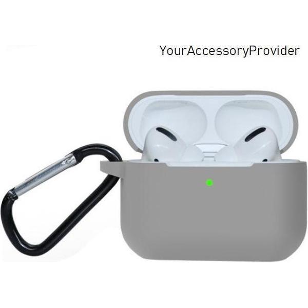 Siliconen Case Apple AirPods Pro Grijs - AirPods hoesje Grijs