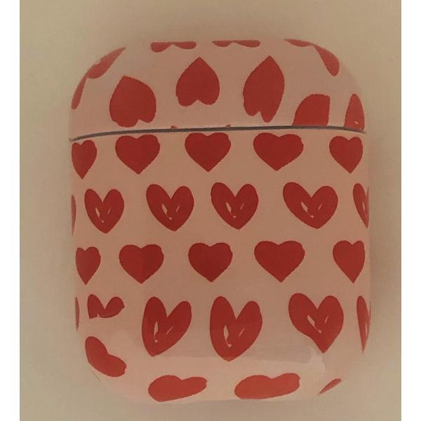 KELERINO. Marmer Case Cover voor Airpods - Beschermhoes - Hartjes