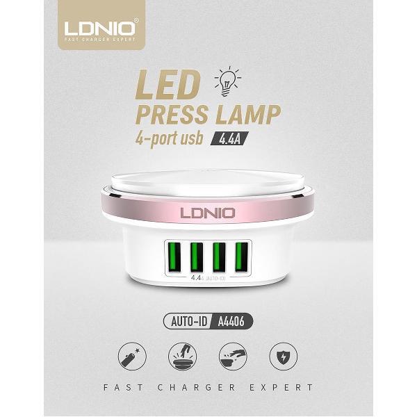 LDNIO Premium Oplaad Station met 4 USB Poorten 4.4A