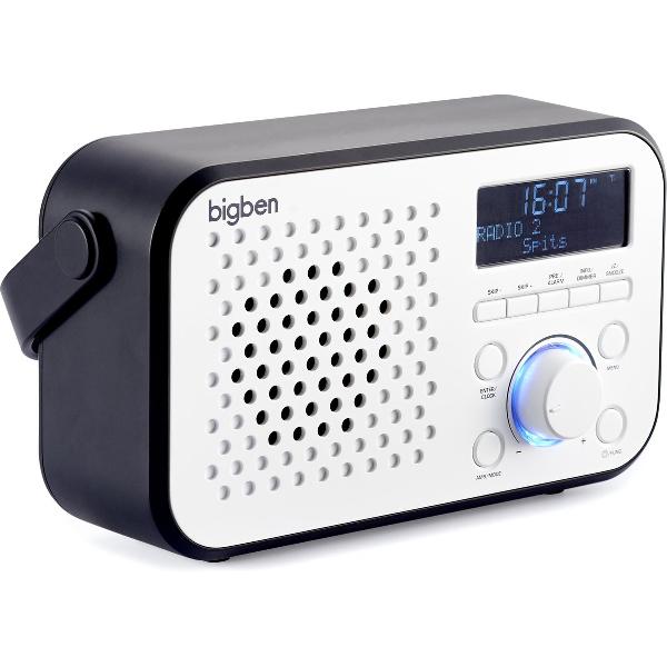 Bigben Draagbare DAB+/FM-radio - Zwart/Wit