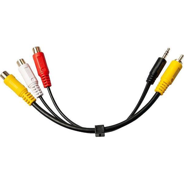 Lindy Audiokabel 3xRCA/1xRCA F/M 10cm