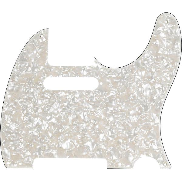 Modern Style Pickguard Tele Aged White Moto 4-Ply
