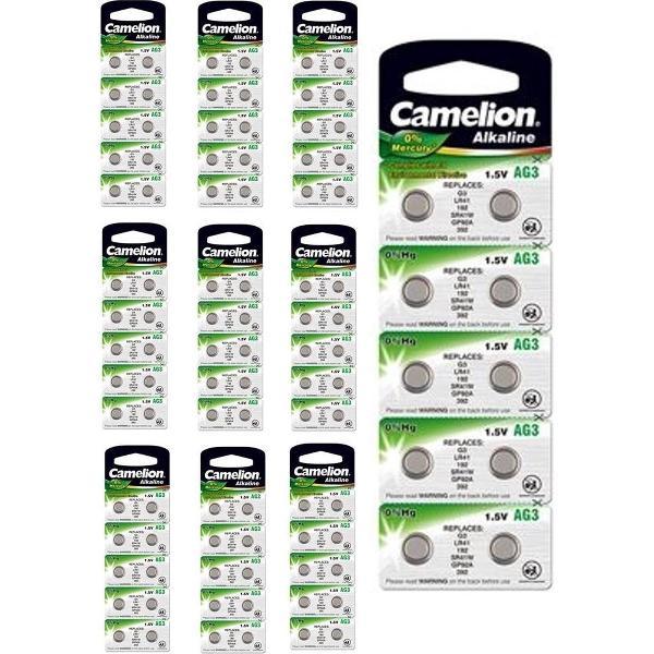 Camelion Alkaline AG3 LR41 G3 SR41W 392 1.5V knoopcel batterij - 100 Stuks (10 Blisters a 10St)