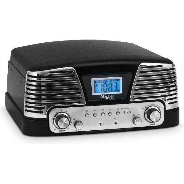 Bigben TD016NM Platenspeler Nostalgia Zwart