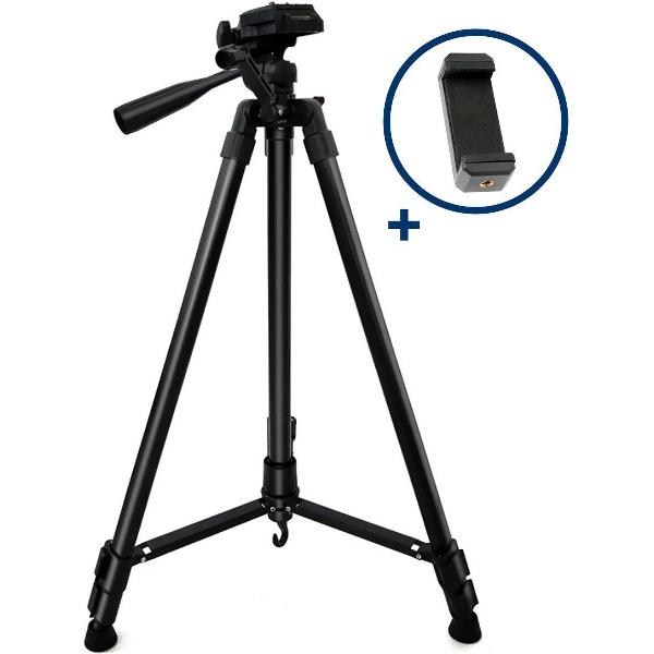 Professionele Camera Tripod XXL Universeel lichtgewicht Camerastatief met smartphonehouder - 160 cm