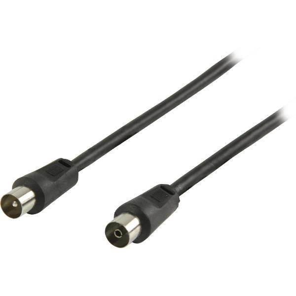 Coaxkabel Coax Male (IEC) - Coax Female (IEC) Recht 1.00 m Zwart