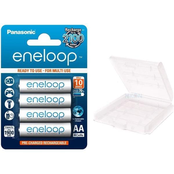 1x4 Panasonic Eneloop AA 1900 mAh + 1x Batterijendoosje