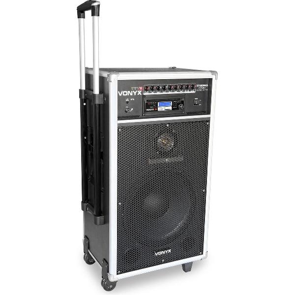 Vonyx ST180 Mobiele geluidsinstalatie met bluetooth en draadloze microfoons