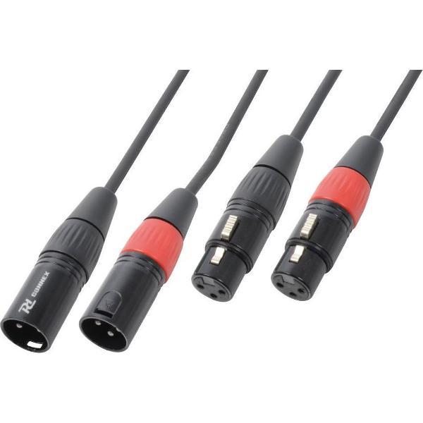 PD Connex 2x XLR (m) - 2x XLR (v) kabel - 0,50 meter