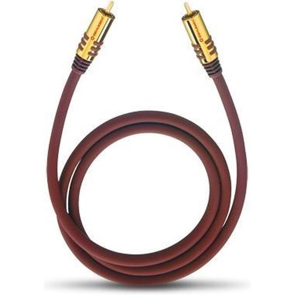 Cinch Audio Aansluitkabel [1x Cinch-stekker - 1x Cinch-stekker] 2.00 m Bordeaux Vergulde steekcontacten Oehlbach NF Sub