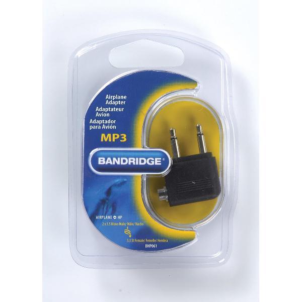 Bandridge 3,5mm Jack stereo audio vliegtuigadapter