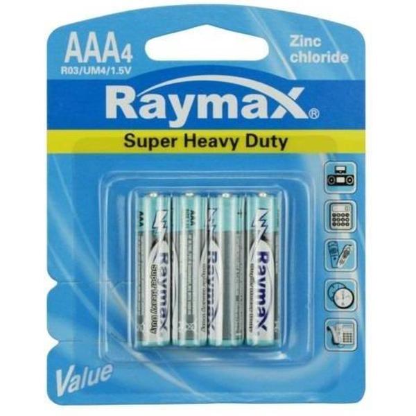 Raymax AAA Batterijen - LR03 - Zink - 4 Stuks