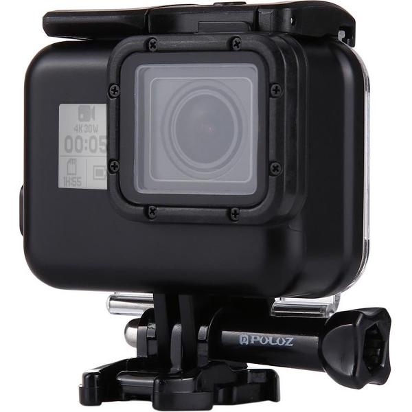 Black Edition Waterproof Case voor GoPro Hero 5 / 6 incl. Schroef en Buckle | Waterdicht tot 30M