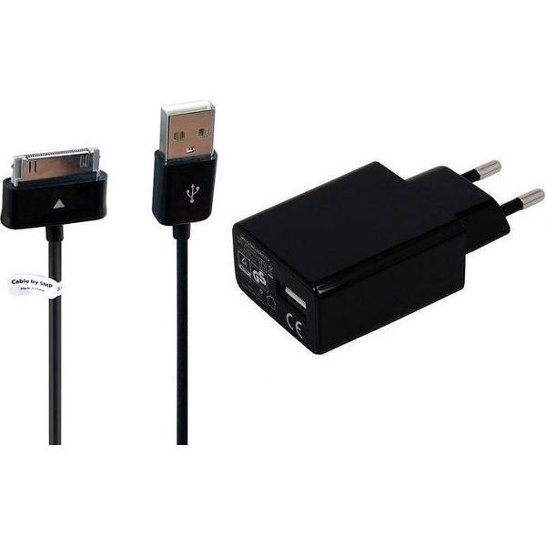 2A lader TUV gekeurd 3,2 m Oplaadkabel en oplader adapter met stekker. Past ook op Samsung. o.a. Samsung Galaxy Tab P6800, P6810, P7100, P7110, P7300, P7310, P7500, P7510