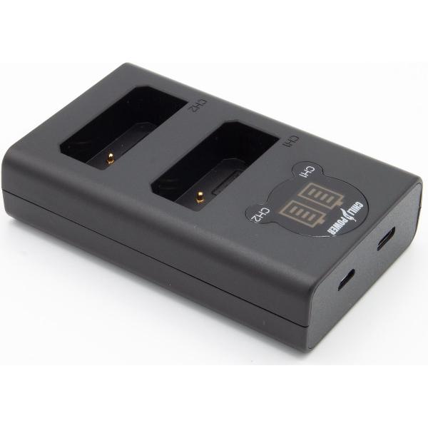 ChiliPower Canon LP-E10 dubbellader voor 2 camera accu's (tegelijk)