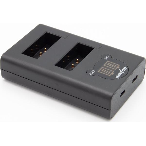 ChiliPower Canon LP-E12 dubbellader voor 2 camera accu's (tegelijk)
