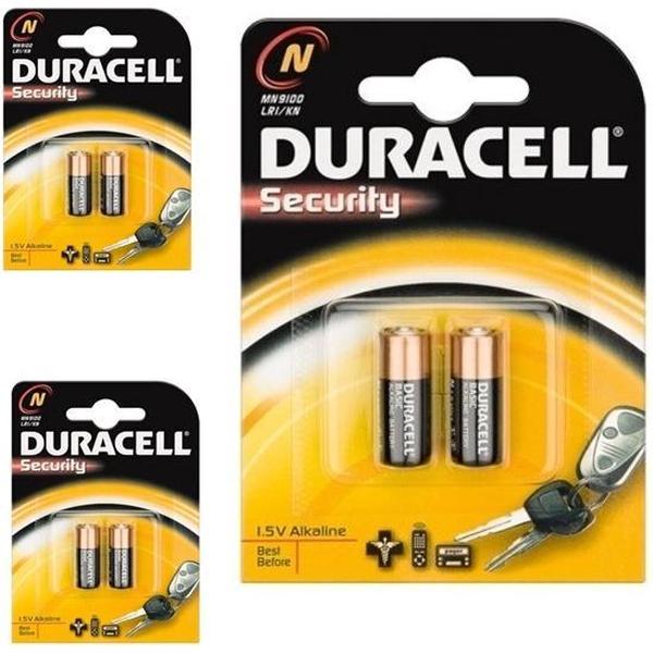 6 Stuks (3 Blisters a 2st) - Duracell LR1 / N / E90 / 910A 1,5 V Alkaline batterij (Duo Pack)