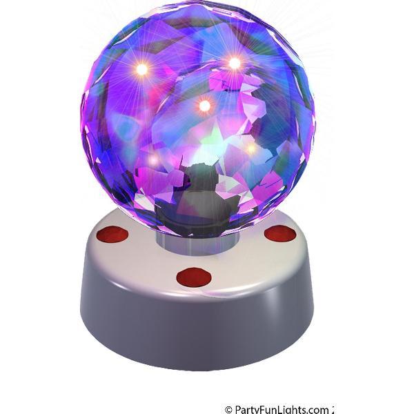 PartyFunLights discolamp - facetbol - roterend - LED - Ø10 cm