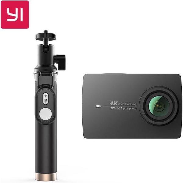 Yi 4K Action Camera Zwart met Selfie stick