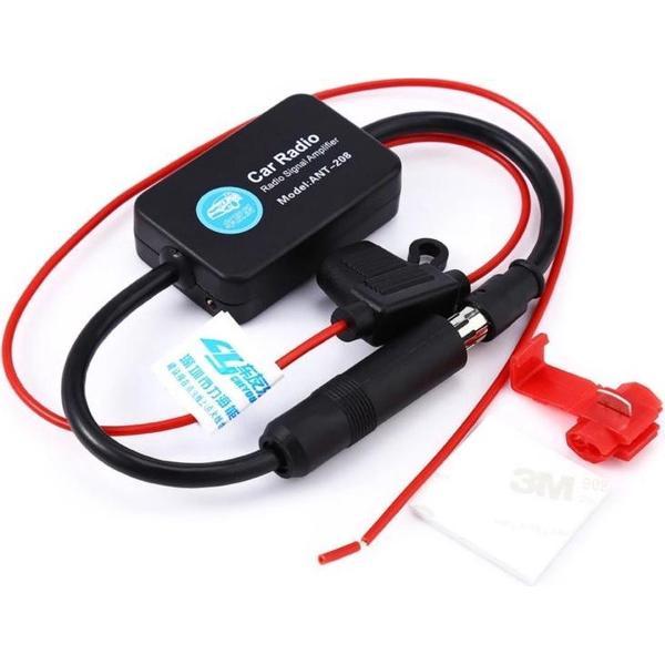 radio antenne versterker camper auto boot bus Autoradio FM AM signaal versterker / Booster rood