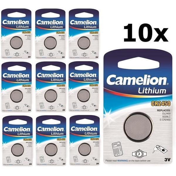 10 Stuks Camelion CR2450 3v lithium knoopcelbatterij