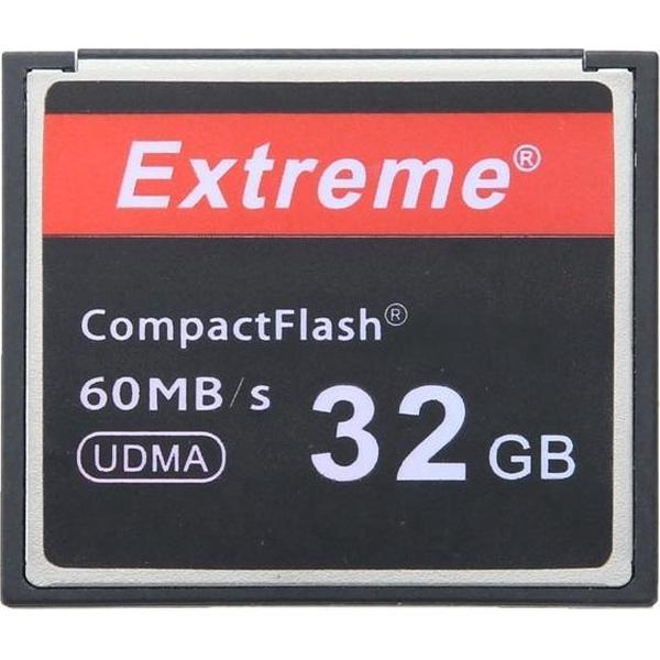 32GB Extreme Compact Flash-kaart, 400x leessnelheid, tot 60 MB / S (100% werkelijke capaciteit)