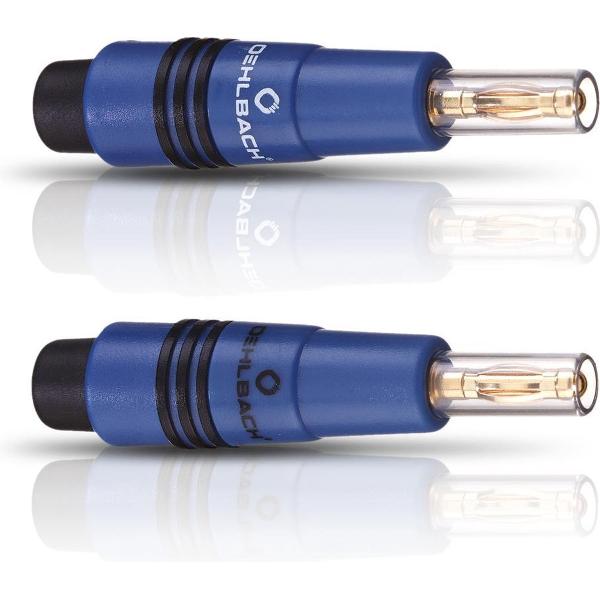 OEHLBACH Banana B96 Banaan Blauw banana plug (4 set)